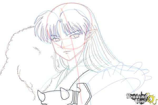 How to Draw Sesshomaru from Inuyasha - Step 14