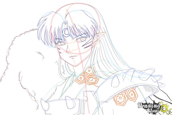 How to Draw Sesshomaru from Inuyasha - Step 16