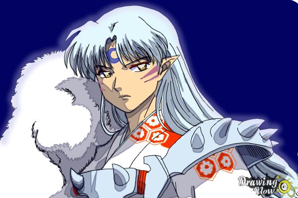 How to Draw Sesshomaru from Inuyasha - Step 18