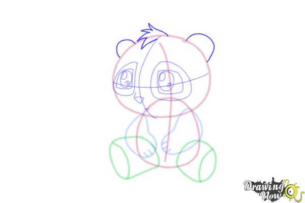 How to Draw a Cute Panda - Step 16