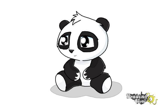 Baby Panda Png High-quality Image - Simple Drawing Of Panda, Transparent  Png - vhv