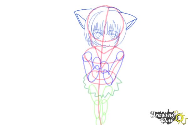 How to Draw a Neko - Step 11