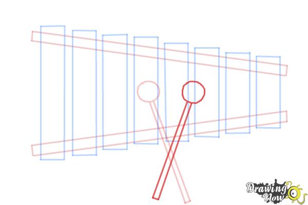 How to Draw a Xylophone - Step 6