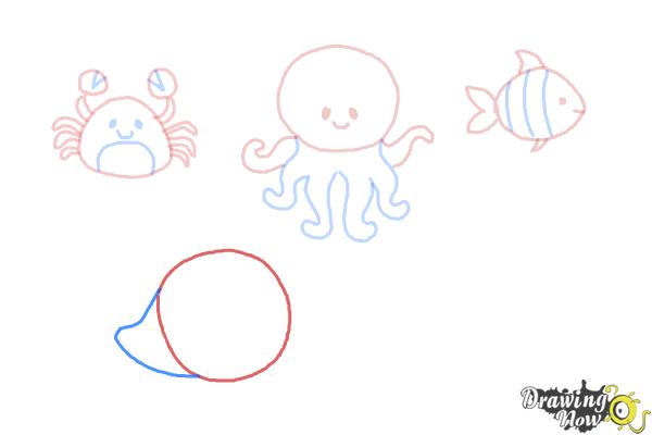 How to Draw Ocean Animals - Step 10