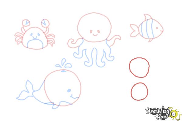 How to Draw Ocean Animals - Step 13