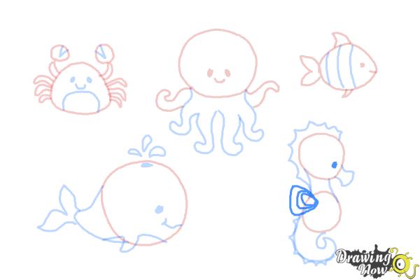 How to Draw Ocean Animals - Step 16