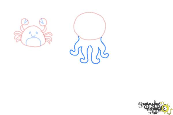 How to Draw Ocean Animals - Step 6