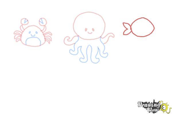 How to Draw Ocean Animals - Step 8