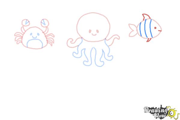 How to Draw Ocean Animals - Step 9