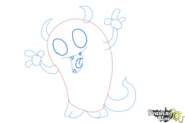 How to Draw a Cute Monster - Step 7