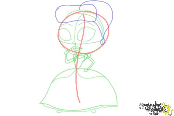 How to Draw Chibi Cinderella - Step 7