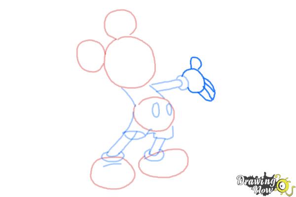 How to Draw Mickey Mouse Full Body - Step 5