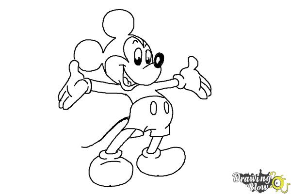 how to draw minnie mouse full body