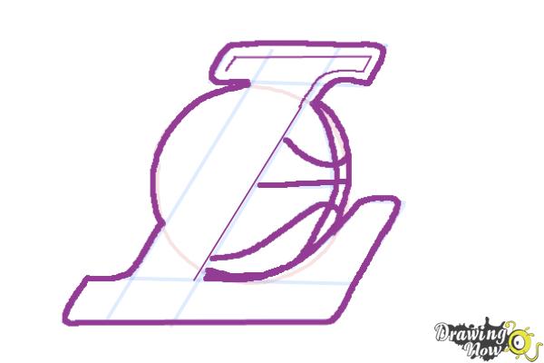 How to Draw Lakers Logo - Step 5