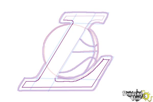 How to Draw Lakers Logo - Step 6