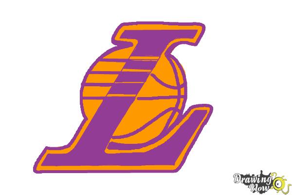 How To Draw The Lakers, The Lakers Logo, Step by Step, Drawing