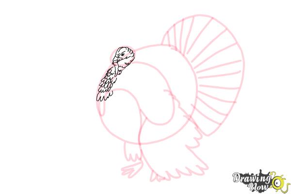 How to Draw a Turkey Step by Step - Step 5