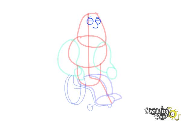 How to Draw Joe, Joseph Swanson from Family Guy - Step 6 How to Draw Joe, Joseph Swanson from Family Guy - Step 6