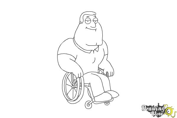 How to Draw Joe, Joseph Swanson from Family Guy - Step 8 How to Draw Joe, Joseph Swanson from Family Guy - Step 8