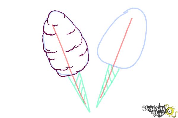 How to Draw Cotton Candy - Step 3