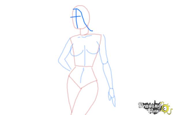 How to Draw a Woman Body - Step 11