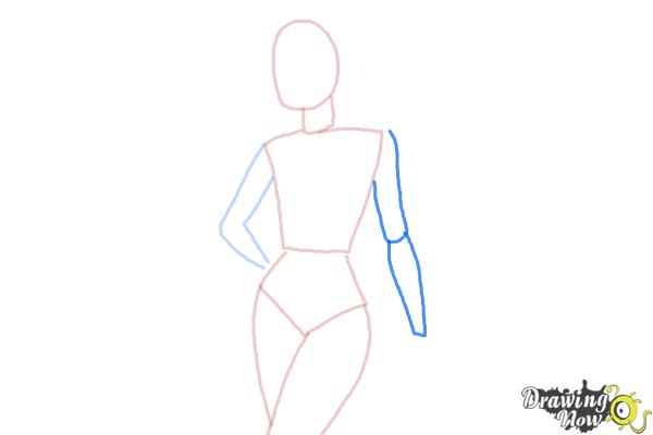 How to Draw a Woman Body - Step 7