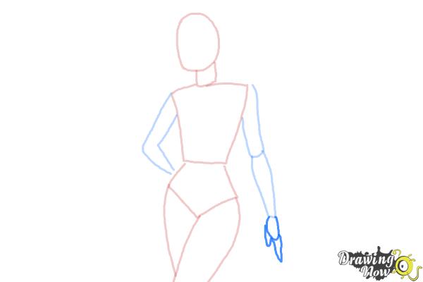 How to Draw a Woman Body - Step 8