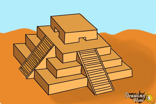 How to Draw a Ziggurat - Step 11