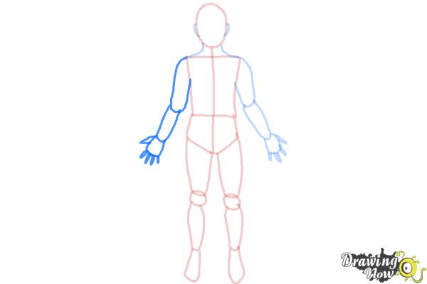 How to Draw a Body Outline - Step 9