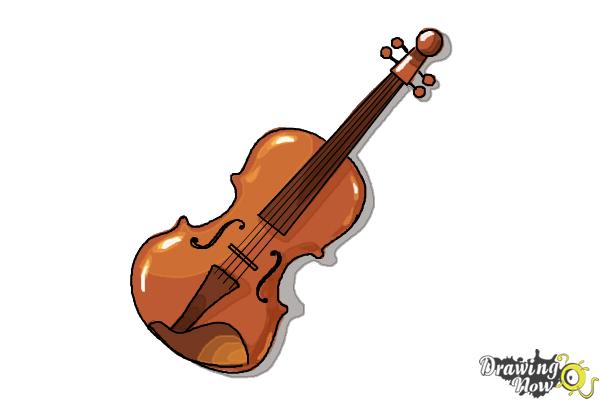 How to Draw a Violin Step by Step - Step 9