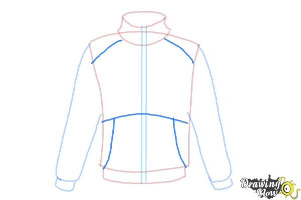 How to Draw a Jacket - Step 6 How to Draw a Jacket - Step 6