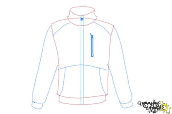How to Draw a Jacket - Step 7 How to Draw a Jacket - Step 7