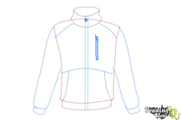 How to Draw a Jacket - Step 7