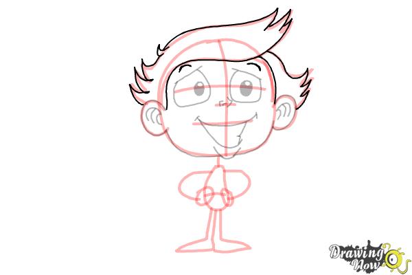 How to Draw a Cartoon Boy - Step 12