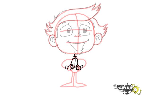 How to Draw a Cartoon Boy - Step 13