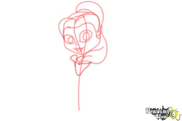How to Draw Chibi Belle - Step 6