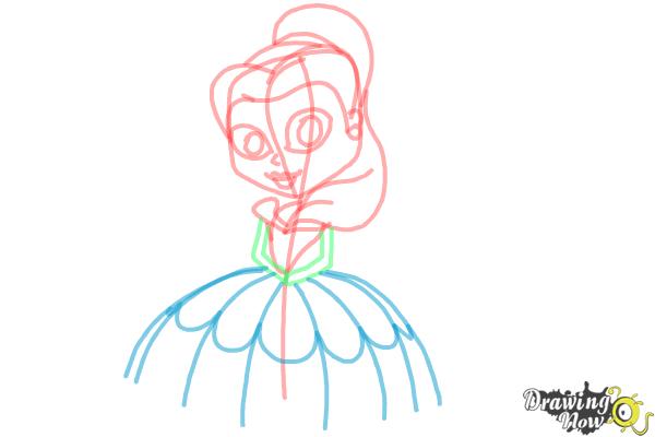 How to Draw Chibi Belle - Step 7