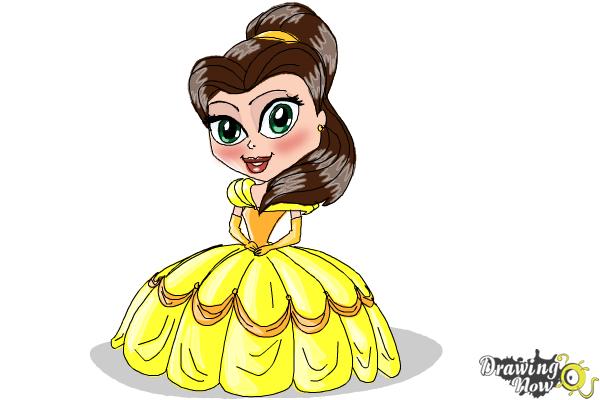 How to Draw Chibi Belle - Step 9