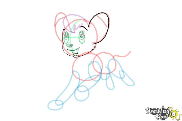 How to Draw Kimba The White Lion - Step 11