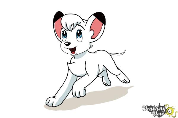 How to Draw Kimba The White Lion - Step 16