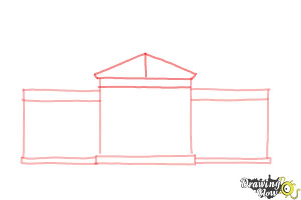 How to Draw The White House - DrawingNow