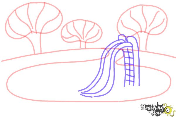 park drawing for kids