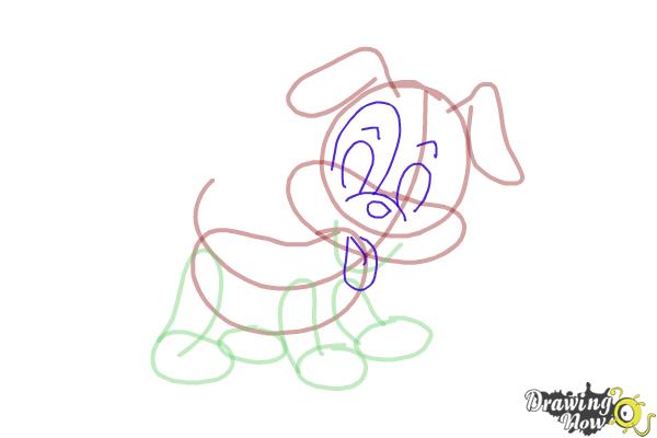 How to Draw a Cartoon Puppy - Step 6