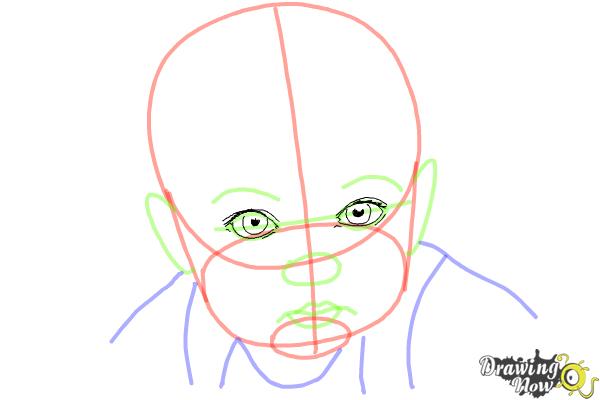 How to Draw a Baby Face - Step 6