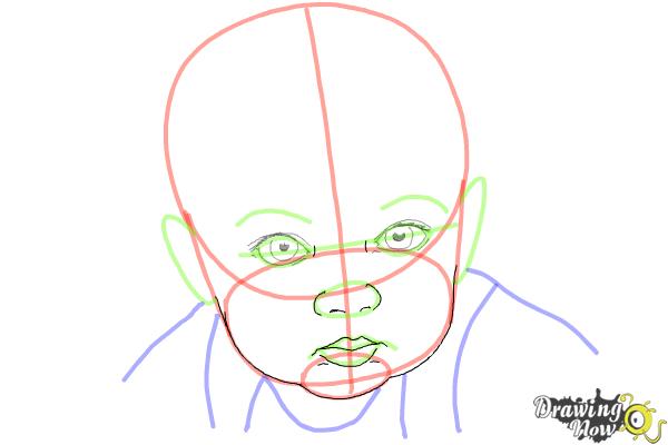 How to Draw a Baby Face - Step 7