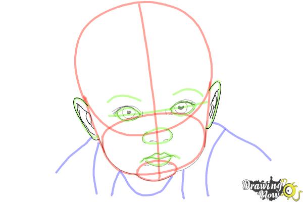 How to Draw a Baby Face - Step 8