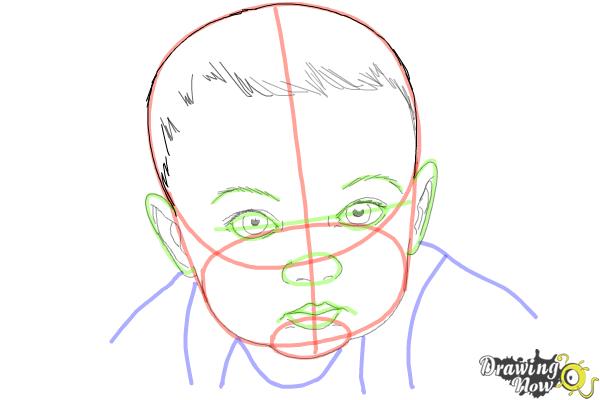 How to Draw a Baby Face - Step 9