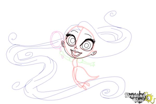 How to Draw Chibi Rapunzel - Step 12