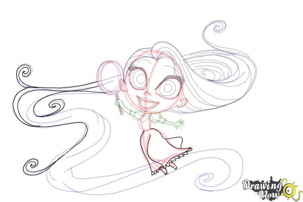 How to Draw Chibi Rapunzel - Step 15