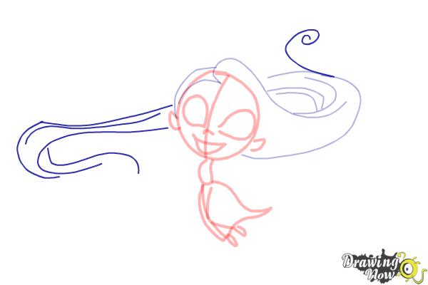 How to Draw Chibi Rapunzel - Step 7